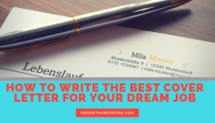 Write cover letter your dream job