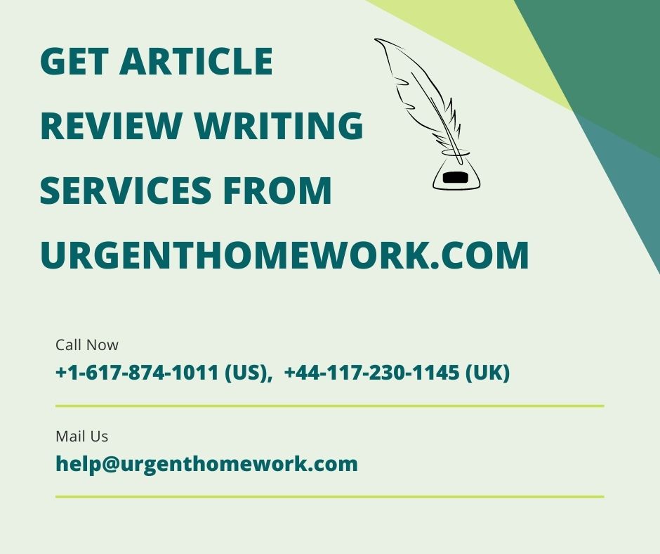 Get Article review writing services from Urgent Homework