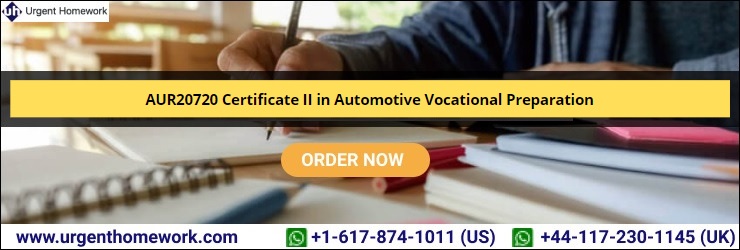 AUR20720 Certificate II in Automotive Vocational Preparation