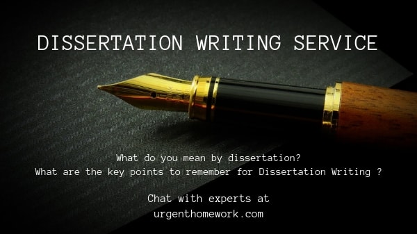 Dissertation Writing Service