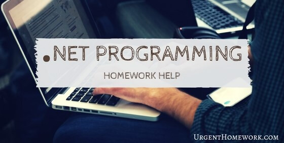 .Net Programming Homework Help