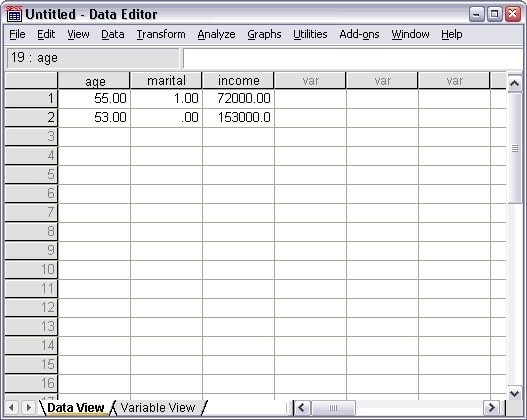 Entering Numeric Data