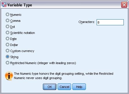 Entering String Data