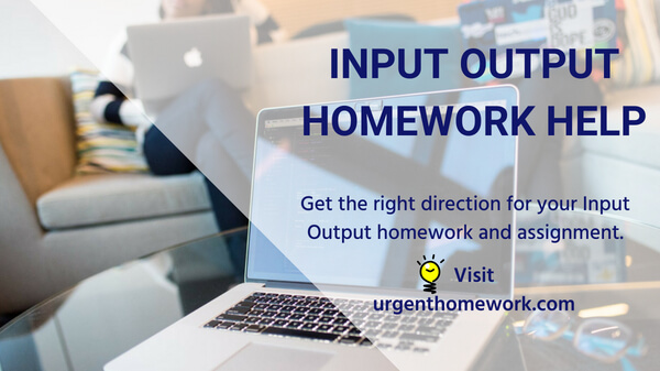 Input Output Homework Help