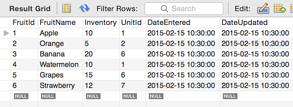 MySQL Insert Data