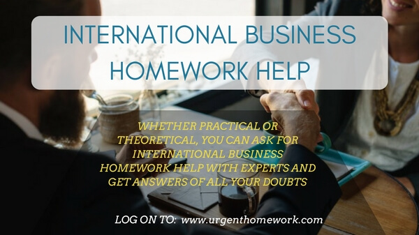 International Business Homework Help