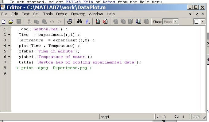 MatLab Analysis image 1