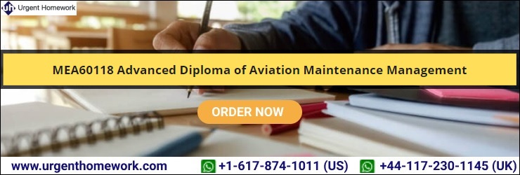 MEA60118 Advanced Diploma of Aviation Maintenance Management