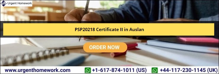 PSP20218 Certificate II in Auslan PSP20218 Certificate II in Auslan
