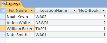 query in database