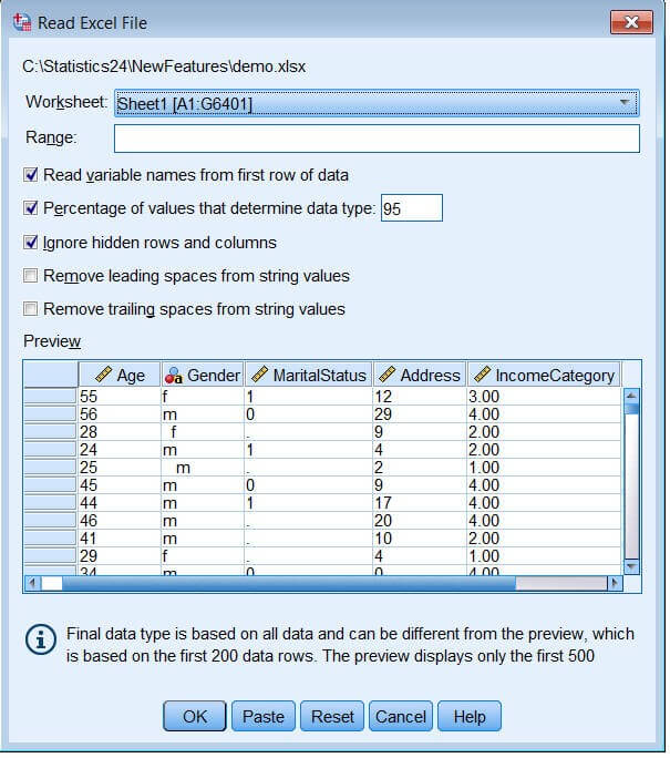 Reading SPSS Data File Reading SPSS Data File