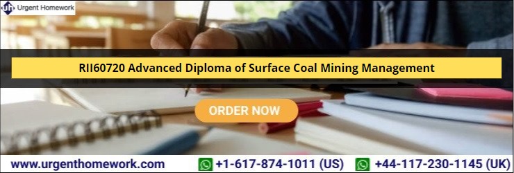 RII60720 Advanced Diploma of Surface Coal Mining Management