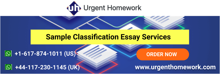 Sample classification essay services
