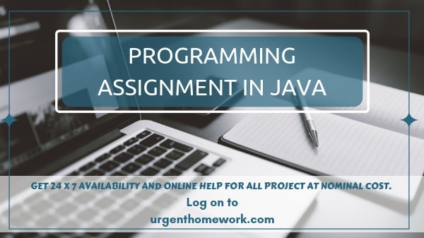 Sample Programming Assignment in Java