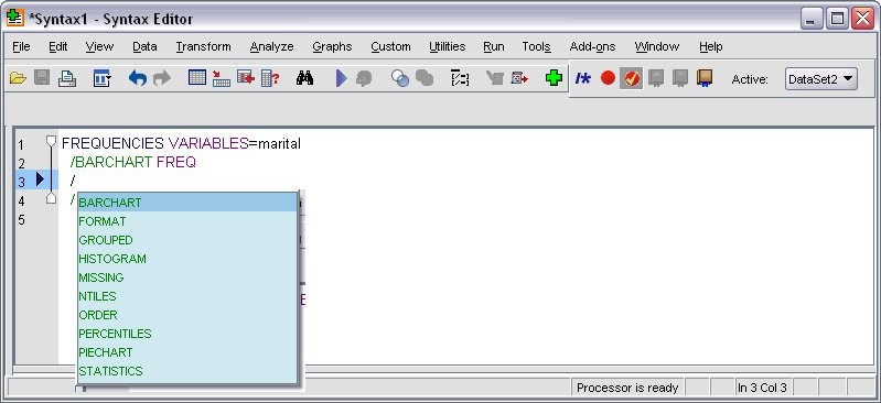 Open SPSS data