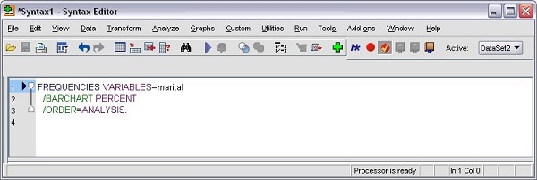 SPSS Pasting Syntax