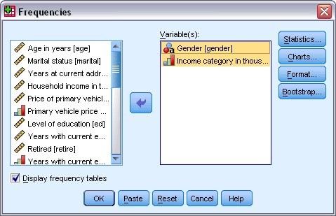 SPSS Running an Analysis