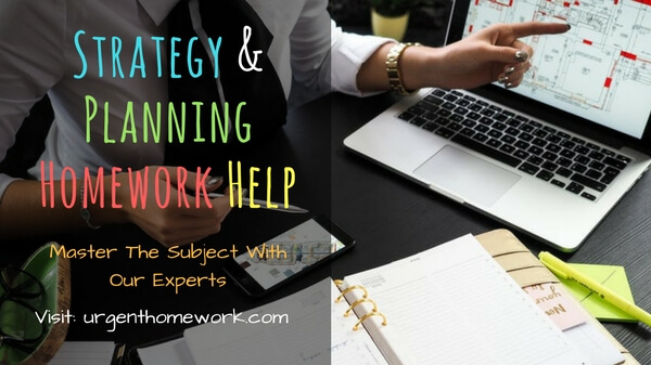 Strategy and Planning Homework Help