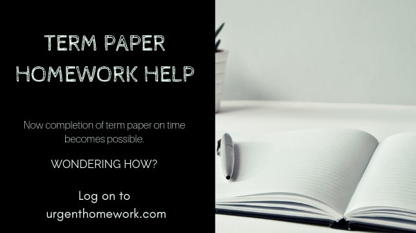 Term Paper Homework Help