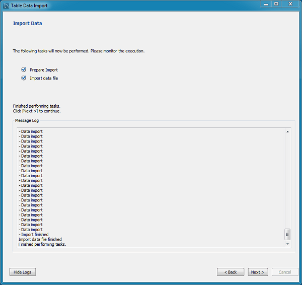 Import Data to MySQL