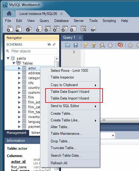 Import Data to MySQL