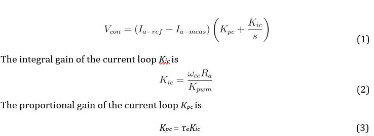 Design the Current Controller of the PMDC Motor