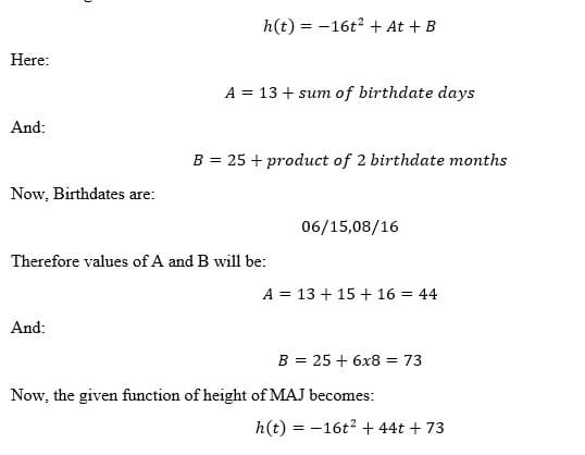 MAJ height as a function img1