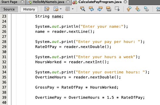 CPT307 Data Structures and Algorithms Calculate Pay Program Image 2