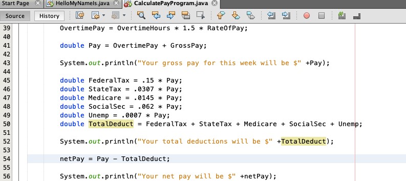 CPT307 Data Structures and Algorithms Calculate Pay Program Image 3