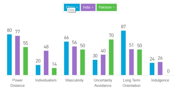 Hofstede insights of interviewees