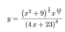 Math 1013 M exercise 4 Differentiate the following