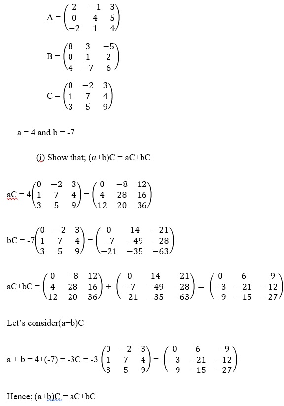 Matrices Assignment Image 1